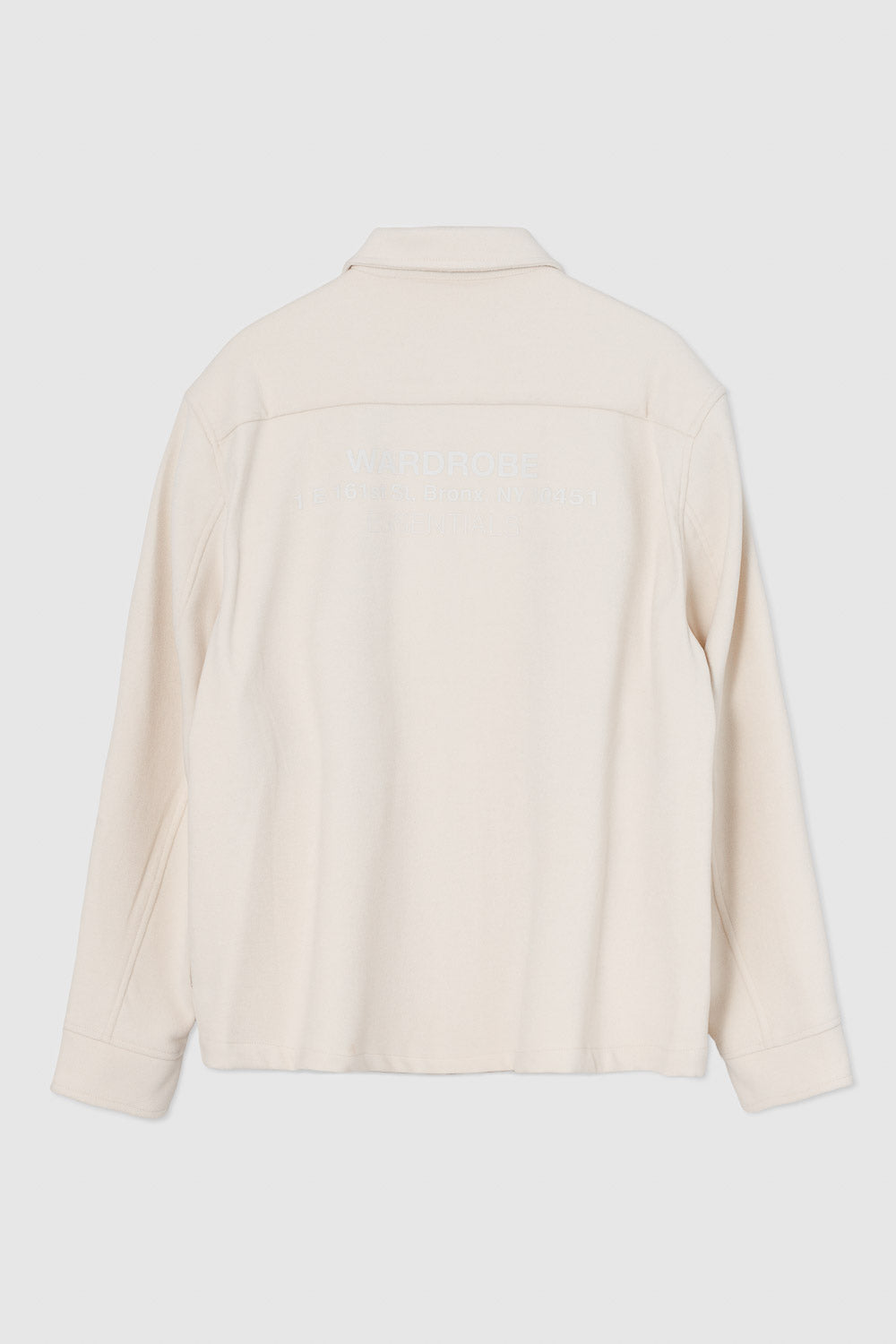 TWILL HARF-ZIP OVERSHIRT ホワイトジッパー付きシャツ Overshirt Zipper Off-White – Wardrobe Essentials